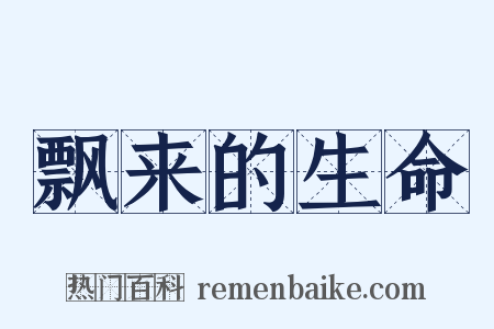飘来的生命是什么意思的图片